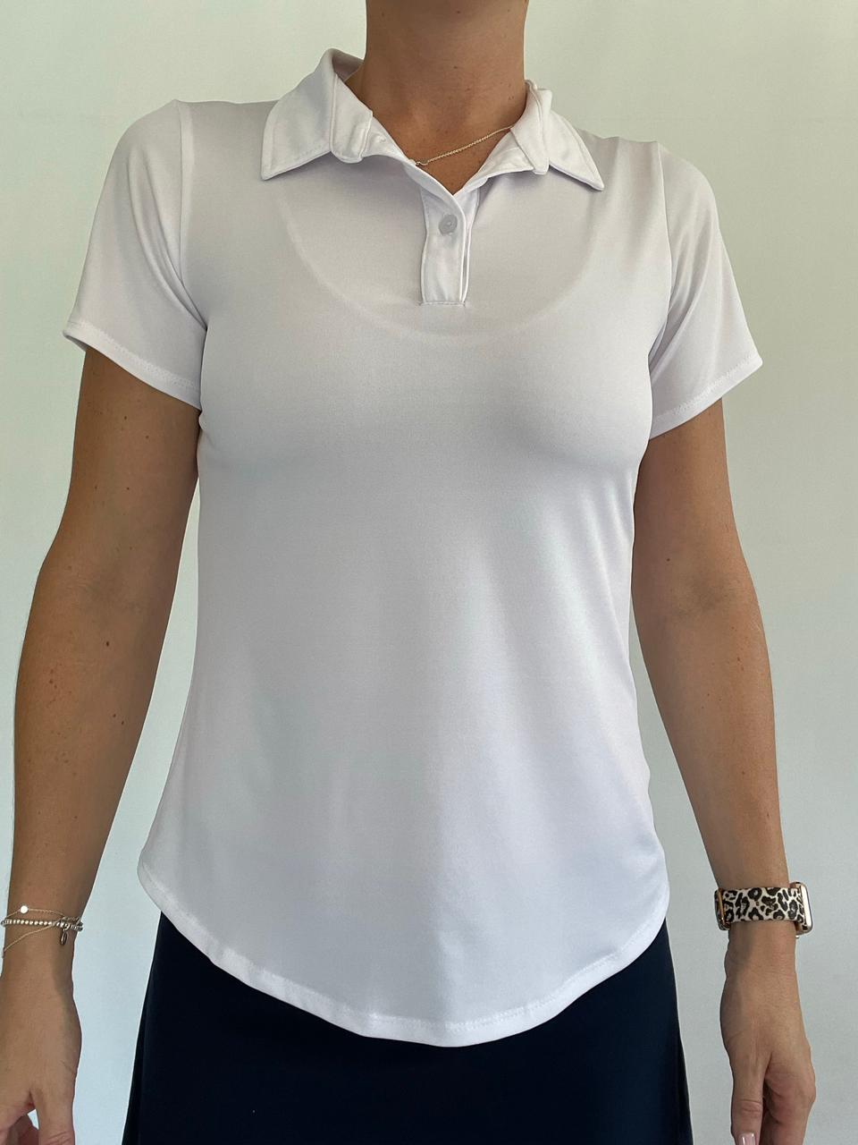 Plain white sales golf shirt