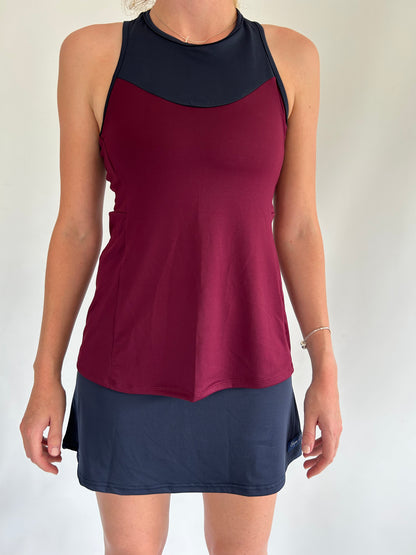 MAROON AND NAVY HIGH NECK SMALL