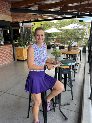 PURPLE CIRCLE SKORT