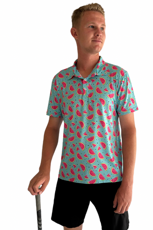 WATERMELON MENS GOLF SHIRT