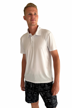 WHITE GOLF SHIRT